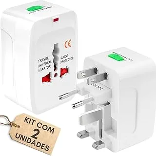 Kit 2 Adaptadores Tomada Universal Premium
