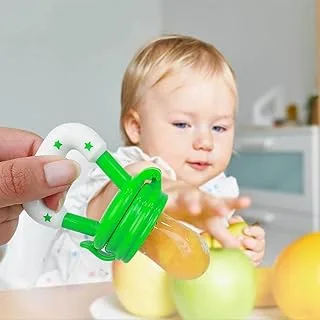 Porta Fruta Chupeta Silicone Verde