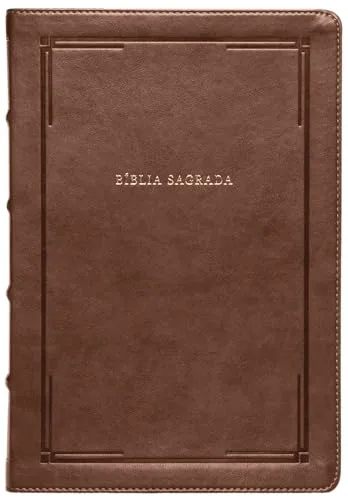 bíblia nvi slim, letra grande, fonte leitura perfeita, capa luxo marrom barroca: bíblia nvi compacta