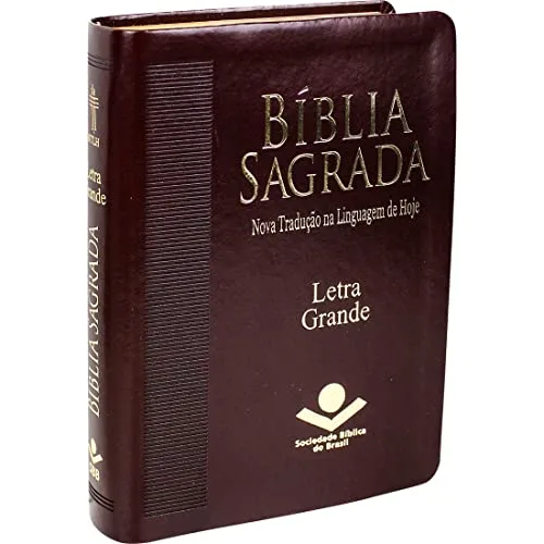Bíblia Sagrada NTLH, Letra Grande, com mapa, Capa Couro Sintético Marrom: Nova Tradução na Linguagem de Hoje (NTLH)