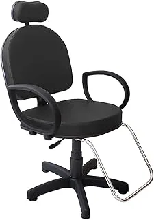 Cadeira Poltrona Salão Cabeleireiro Preta Roma