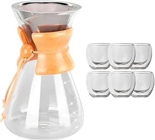 Kit Cafeteira Chemex + 6 Copos
