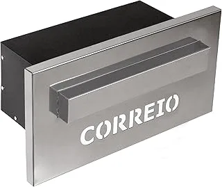 Caixa Correio Embutir Inox Slim 12Cm