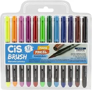 Cis Brush Aquarelável 12 Cores