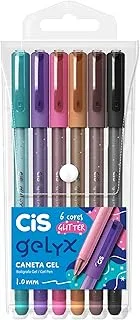 Caneta Gel Cis Gelyx Glitter 6 Unidades