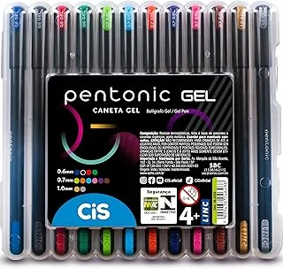 Caneta Gel Pentonic Estojo 12 Cores