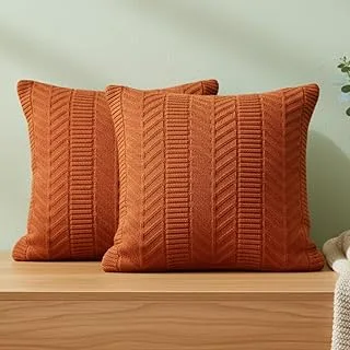 Kit 2 Capas Tricô Texturizadas Terracota