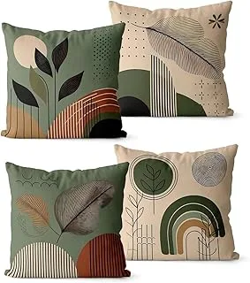 Kit 4 Capas Floral Bege E Verde