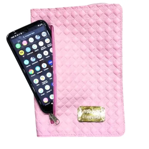 Capa para Bíblia Sagrada (Rosa, Texturizada Média)