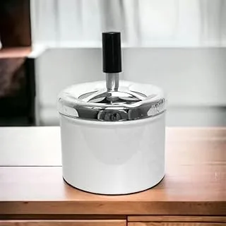 Cinzeiro Metal Branco Giratório
