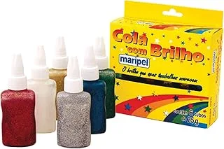 Cola Com Glitter Maripel 6 Unidades