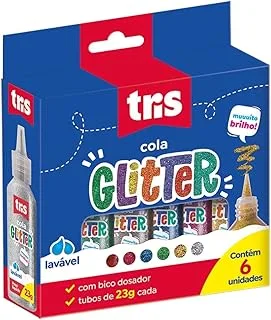 Cola Brilho Tris 6 Cores