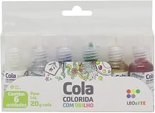 Cola Gliter Leonora 6 Cores
