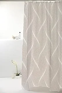 Cortina Box Poliéster Ondas Cinza