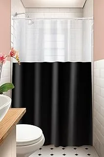 Cortina Para Box Preta Visor Cristal