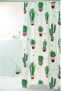 Cortina Box Poliéster Cactos Verde