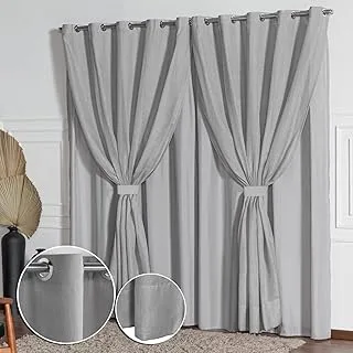 Cortina Linho Flame Voil Cinza