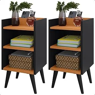 Kit 2 Mesas de Cabeceira Charme Compacta