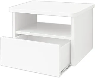 Mesa De Cabeceira Suspensa Branco Brilho