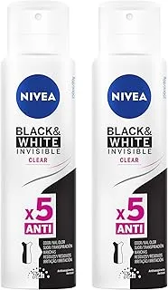Nivea Aerossol Black & White Clear