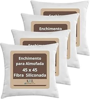 Kit 4 Enchimento Fibra Siliconada 45x45cm