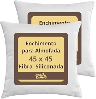 Kit 2 Refil Enchimento Fibra Siliconada 45x45cm