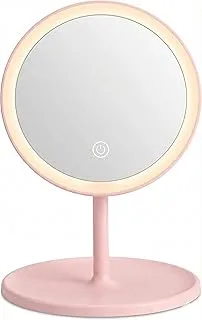 Espelho Redondo Led Design Rosa