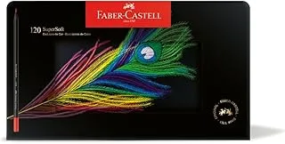 Faber-Castell Ecolápis De Cor Supersoft, 120 Cores, Estojo De Lata