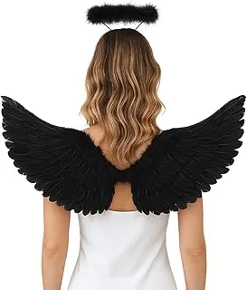 Kit Fantasia Asa De Anjo E Tiara Com Led