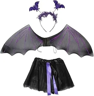 Fantasia Halloween Feminina Kit Asa Morcego