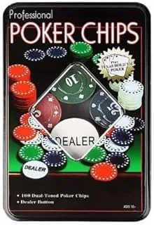 Jogo de Poker 100 Fichas Dupla Tonalidade