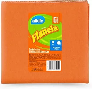 Flanela Alklin Laranja Multiuso