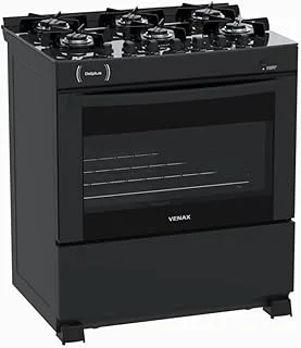 Fogão Venax Delplus Vitreo Preto