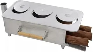 Fogão Portátil 3 Bocas Alumínio Fundido