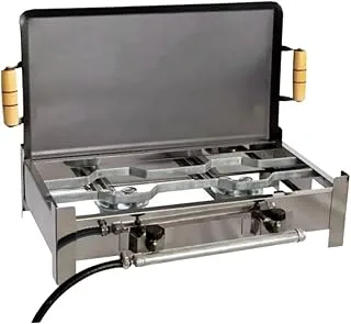 Fogão Inox 2 Bocas com Chapa