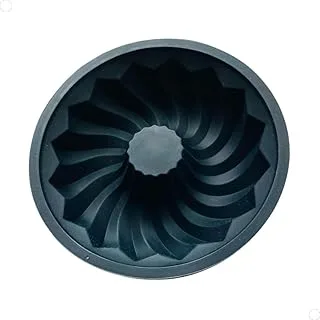 Forma De Silicone Redonda Preta 26 Cm