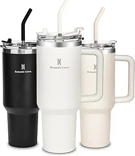 Romantic Crown Copo Térmico com Canudo e Alça 1,18L