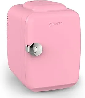 Crownful Mini Geladeira 4L Rosa