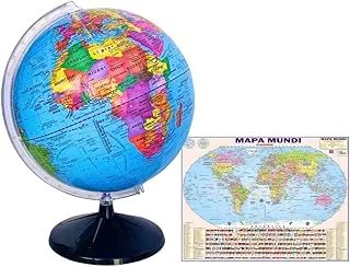 Kit Globo Político 30cm + Mapa