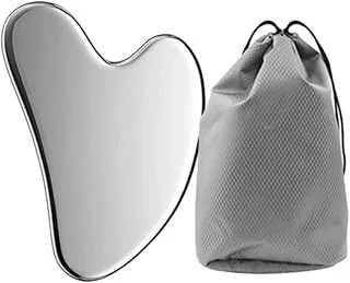 Pedra Gua Sha em Aço Inox