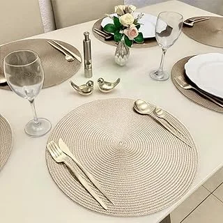 Kit Jogo Americano Redondo Upshop Areia