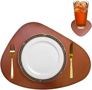 Jogo Americano de Couro Caramelo