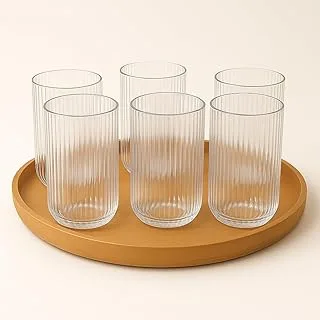 Copos Canelados Transparentes 420ml