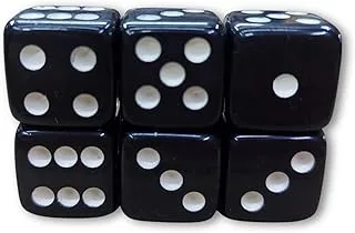 Kit 2 Dados de 6 Lados Pretos