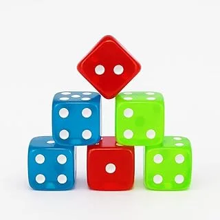 Dados Coloridos 16mm Conjunto 6 Unidades