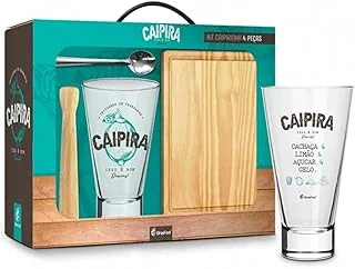 Conjunto Caipirinha Copo Socador e Tábua Brasfoot