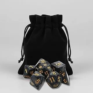 Dados Tormenta Preto e Dourado