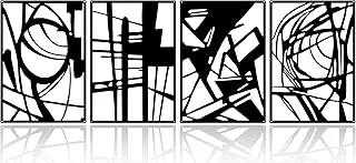 Conjunto de 4 Decorações de Parede em Metal