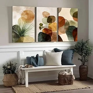 Kit 3 Quadros Decorativos Canvas Abstrato