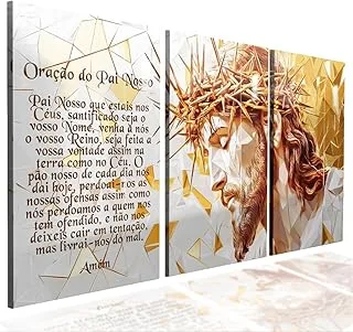 Kit 3 Quadro Decorativo Jesus Oração